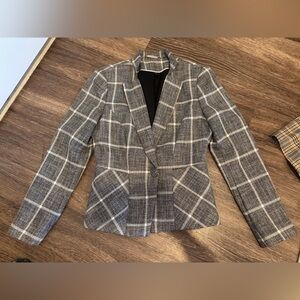 Gray Plaid Blazer